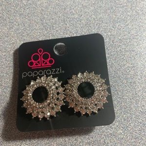 Diamond clip on earrings